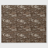 Caffee-Typografie Geschenkpapier (Flach)