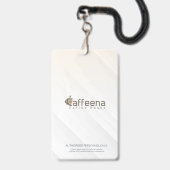Caffeena-Abzeichen Ausweis (Vorderseite mit Lanyard)