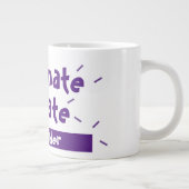 Caffeinate and Educate Funny Sprichwort Lehrer Nam Jumbo-Tasse (Rechts)