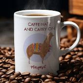 Caffeinate Carry on Llama Alpaca handGezeichnet Ti Kaffeetasse