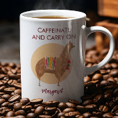 Caffeinate Carry on Llama Alpaca handGezeichnet Ti Kaffeetasse