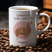 Caffeinate Carry on Llama Alpaca handGezeichnet Ti Kaffeetasse