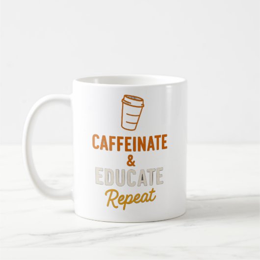 Caffeinate & Educate Wiederholung der Tasse (Links)