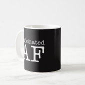 Caffeinated AF lustige Kaffee-Tasse - Kaffeetasse (Vorderseite Links)