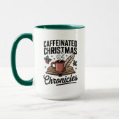 Caffeinated Christmas Chronicles Mug Holiday Fun Tasse (Links)