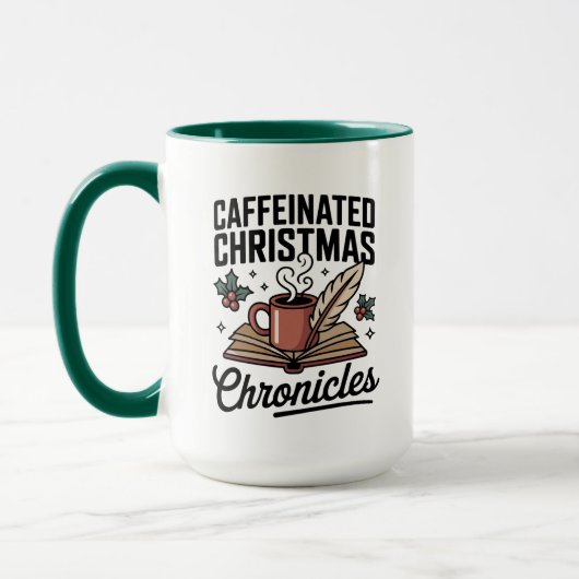 Caffeinated Christmas Chronicles Mug Holiday Fun Tasse (Links)