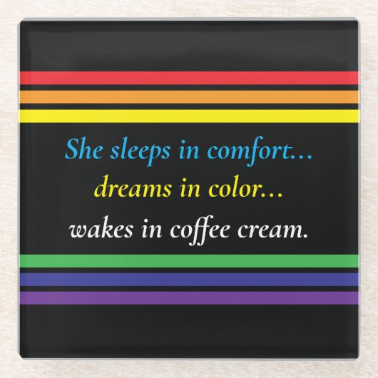 Caffeinated Dreamer Glasuntersetzer (Vorderseite)