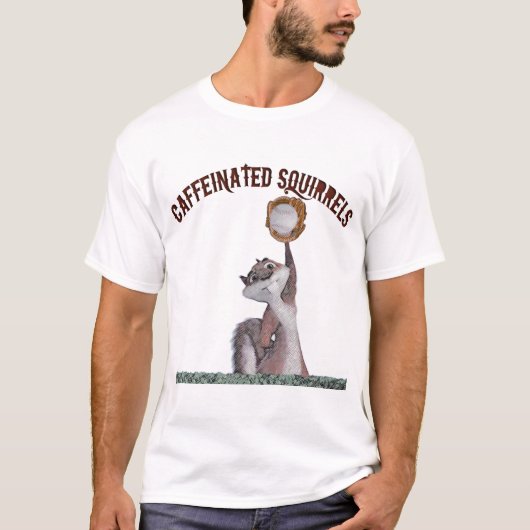Caffeinated Eichhörnchen T-Shirt (Vorderseite)