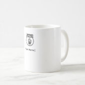 CAFFEINATED & EMBALMING — Anpassbarer lustiger Bec Kaffeetasse (VorderseiteRechts)