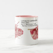 "Caffeinated Garter Stitch" - Pinselpinke Zweifarbige Tasse (Mittel)
