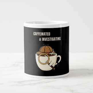 Caffeinated & Investigating | Cozy Mystery Coffee  Jumbo-Tasse