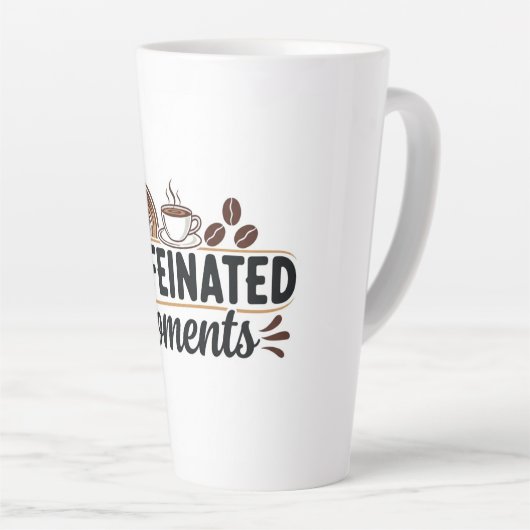 Caffeinated Moments - Coffee Lover Design Milchtasse (Rechte Ecke)