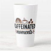 Caffeinated Moments - Coffee Lover Design Milchtasse (Vorderseite)