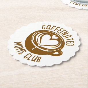 Caffeinated Moms Club Trendy Mama Coffee Liebhaber Untersetzer