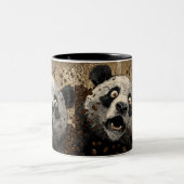 Caffeinated Panda Zweifarbige Tasse (Mittel)