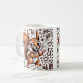 Caffeinated Squirrel | Funny Coffee Lover Animal Kaffeetasse (Vorderseite Links)
