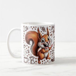 Caffeinated Squirrel | Funny Coffee Lover Animal Kaffeetasse