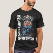 Caffeinated Summerween Skeleton Coffee Halloween T-Shirt (Vorderseite)