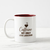 Caffeine Addict Minimalistic Design Coffee Mug Zweifarbige Tasse (Links)
