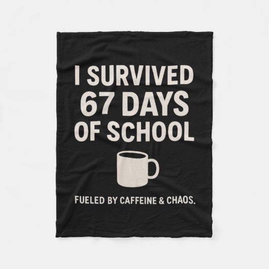 Caffeine And Chaos Funny Teacher Student 6-7 Meme  Fleecedecke (Vorderseite)