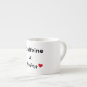 Caffeine and kindness coffee lover espressotasse (Vorderseite Rechts)
