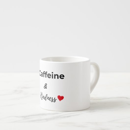 Caffeine and kindness coffee lover espressotasse (Vorderseite Rechts)