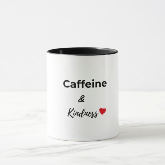 Caffeine and kindness coffee lover tasse (Zentrum)