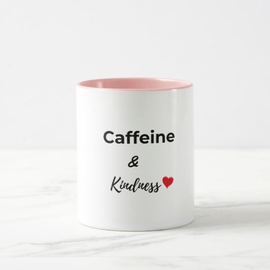 Caffeine and kindness coffee lover tasse (Zentrum)