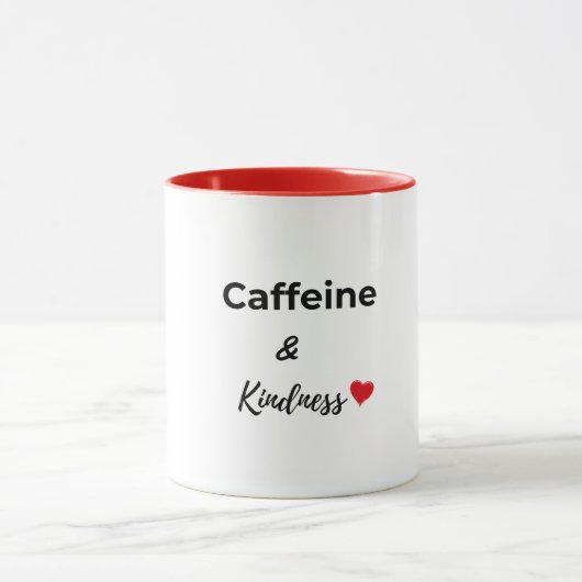 Caffeine and kindness coffee lover tasse (Zentrum)