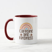 Caffeine and Kindness Mug – Positive Coffee Quote  Tasse (Links)