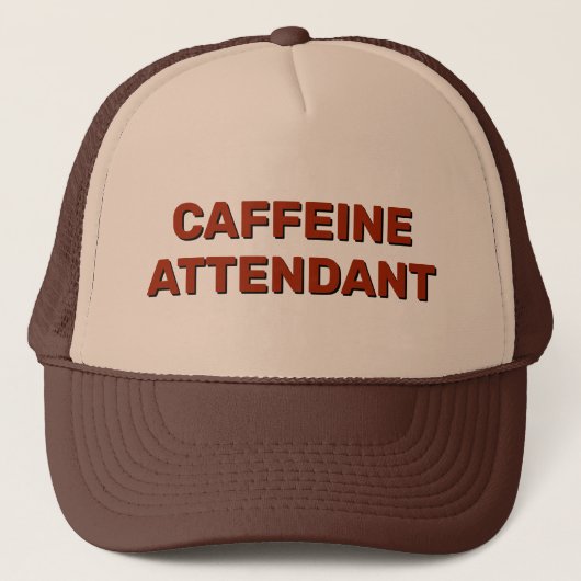 Caffeine Attendant™ Trucker Hat Truckerkappe (Vorderseite)