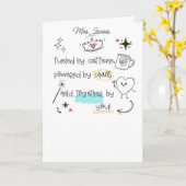 Caffeine Chaos Danke Ihnen Card SENCO SEN Lehrer Karte (Gelbe Blume)