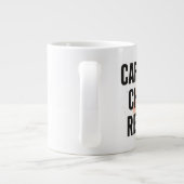 Caffeine. Chaos. Repeat. – Neon Cyberpunk Coffee M Jumbo-Tasse (Rückseite)