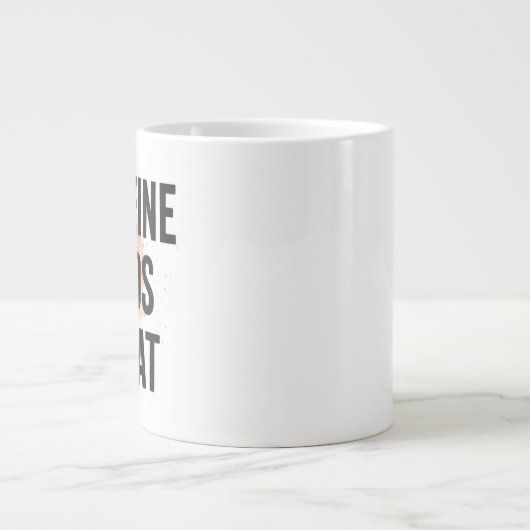 Caffeine. Chaos. Repeat. – Neon Cyberpunk Coffee M Jumbo-Tasse (Vorderseite)
