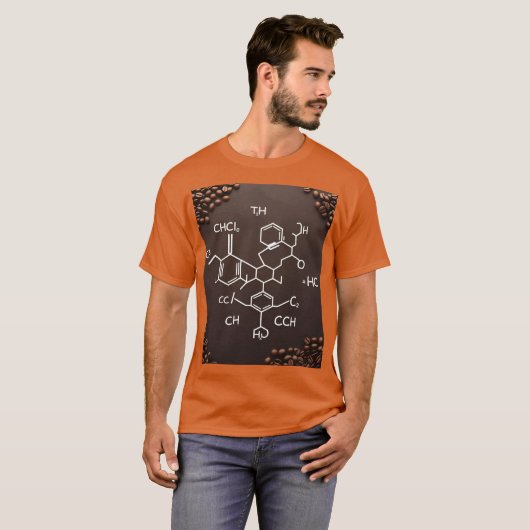 Caffeine Chemical Formula T - Shirt: Scientific & T-Shirt (Vorne ganz)