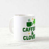 Caffeine & Clovers – Irish Coffee Lover  Kaffeetasse (Vorderseite Links)