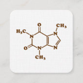 Caffeine Coffee Molecular Chemical Formula Quadratische Visitenkarte (Vorderseite)