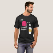 Caffeine Connect Charger Coffee Brain Empty Batter T-Shirt (Vorne ganz)