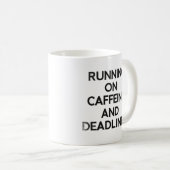 Caffeine & Deadlines Hustle Mug Kaffeetasse (VorderseiteRechts)