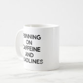 Caffeine & Deadlines Hustle Mug Kaffeetasse (Vorderseite Links)