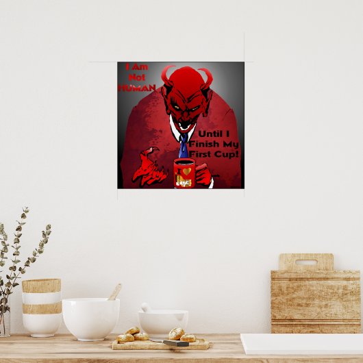 Caffeine Devil Poster (Küche)