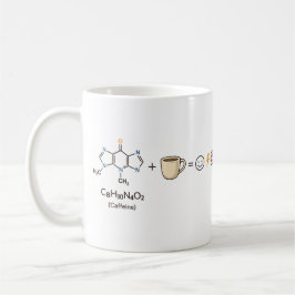 Caffeine Equation–Coffee Powers You Funny Science Kaffeetasse