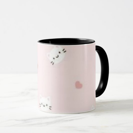Caffeine First, Cat-itude Later | Funny Cat Coffee Tasse (VorderseiteRechts)