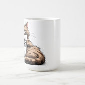 Caffeine First Coffee Mug for Cat & Coffee Lovers Kaffeetasse (Mittel)