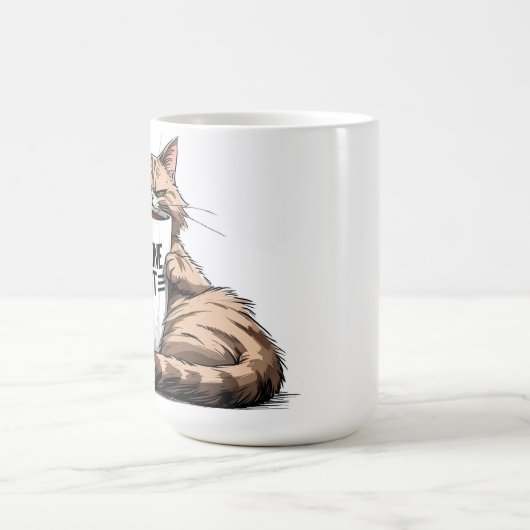 Caffeine First Coffee Mug for Cat & Coffee Lovers Kaffeetasse (Mittel)