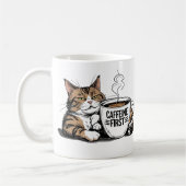 Caffeine First Coffee Mug for Grumpy Coffee Lovers Kaffeetasse (Links)