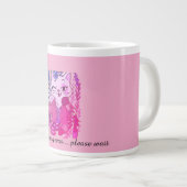 caffeine first, eyeliner second Jumbo-Tasse (Vorderseite Rechts)