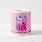 caffeine first, eyeliner second Jumbo-Tasse (Vorderseite)