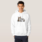 Caffeine First Hoodie für Cat & Coffee Lovers (Vorne ganz)