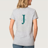 Caffeine & Kindness Teal-Kaffee-T-Shirt in Hellgra T-Shirt (Rückseite)